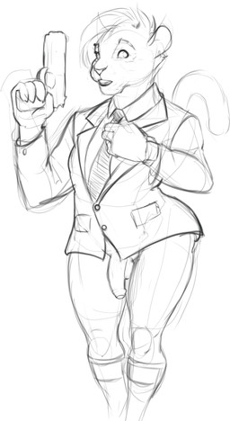 accessory agent anthro balls bottomless bottomless_anthro bottomless_male butt clothed clothing exwolf footwear genitals gun hair holding_object holding_ranged_weapon holding_weapon humanoid_genitalia looking_at_viewer male necktie penis public ranged_weapon shirt socks solo suit tail topwear weapon exwolf85 007 the_shadow_of_light vtuber james_bond shads felid feline felis mammal pantherine absurd_res hi_res