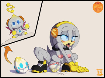 anthro areola belly big_belly blush bodily_fluids bottomless bottomless_anthro bottomless_female breasts clitoral_hood clitoris clothed clothing crouching egg egg_in_vagina ejaculation electronics female footwear genital_fluids genitals gloves hair half-closed_eyes handwear headphones mostly_nude narrowed_eyes navel nipples open_mouth outie_navel oviposition pregnant pregnant_anthro pregnant_female raised_clothing raised_topwear shoes simple_background smile spread_legs spreading stretched_vagina tail tongue tongue_out topwear vaginal_fluids vaginal_fluids_on_egg vaginal_oviposition vaginal_squirting vulva zeta_r-02 sega sonic_the_hedgehog_(series) zeta_the_echidna chao_(sonic) echidna eulipotyphlan mammal monotreme absurd_res digital_media_(artwork) hi_res