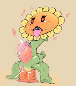 abdominal_bulge black_sclera blush blush_lines bodily_fluids cervix clitoris dildo female flower genital_fluids genitals green_body heart_eyes heart_symbol open_mouth penetration pink_tongue plant ribbed_dildo saliva sex sex_toy simple_background tears tongue vaginal vaginal_fluids vaginal_penetration vulva x-ray_view bwydxm electronic_arts plants_vs._zombies popcap_games elemental_creature flora_fauna flower_creature sunflower_(pvz) hi_res