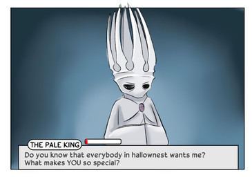 annoyed anthro biped dating_sim game_ui gauge horn looking_at_viewer male simple_background solo talking_to_viewer void_eyes lizbot hollow_knight_(franchise) team_cherry pale_king_(hollow_knight) worm 2021