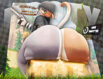 anthro big_butt bodily_fluids bottomless bottomless_female butt claws clothed clothing dialogue female gun huge_butt looking_at_viewer looking_back looking_back_at_viewer prompt ranged_weapon solo sweat sweatdrop sweaty_butt text thick_thighs treasure_chest weapon cindablimp perros_god darbernsfw_(modeler) epic_games fortnite meow_skulls calico_cat domestic_cat felid feline felis mammal 3d_(artwork) digital_media_(artwork) hi_res