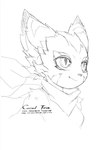 anthro clothed clothing female scarf simple_background solo white_background tyson_tan freedom_planet galaxytrail carol_tea felid feline felis mammal wildcat 2017 hi_res signature sketch