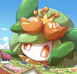 ambiguous_gender building day eye_through_hair fence flower hair house looking_down macro outside plant pupils red_eyes solo translucent translucent_hair village white_pupils listrymistery nintendo pokemon elemental_creature flora_fauna generation_5_pokemon lilligant pokemon_(species) 2024 absurd_res digital_drawing_(artwork) digital_media_(artwork) hi_res