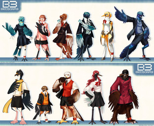 accessory anthro avian_feet belt_buckle black_body black_clothing black_feathers black_hair blonde_hair blue_body blue_feathers blue_hair bottomwear bow_ribbon brown_body brown_hair buckle cardigan claws clothing collar collared_shirt curly_hair dress_shirt feathered_wings feathers feet female flowing_hair group hair hand_on_chest hand_on_hip hat headband headgear headwear holding_card hoodie layered_clothing lineup long_hair male male/female multicolored_body multicolored_feathers one_eye_closed orange_clothing orange_hoodie orange_topwear overcoat ponytail pose posing_for_picture red_clothing red_ribbon rictal_bristles scarf school_uniform shirt short_hair shorts simple_background skirt sweater tail tail_feathers talons text toes topwear turtleneck uniform white_background white_body white_feathers white_hair winged_arms wings wink yellow_body yellow_feathers yellow_scarf seaglassosprey atlus megami_tensei persona_(series) persona_3 sega aigis_(persona) akihiko_sanada fuuka_yamagishi junpei_iori ken_amada kotone_shiomi minato_arisato mitsuru_kirijo ryoji_mochizuki shinjiro_aragaki yukari_takeba accipitrid accipitriform avian bird cardinal_(bird) cinereous_vulture cormorant corvid crane_(bird) grackle gruiform grus_(genus) icterid kite_(bird) lazuli_bunting magpie_(corvid) old_world_vulture oscine parakeet parrot passerina passerine red-crowned_crane red_kite robot_anthro shrike suliform true_parrot vulture white-tailed_tropicbird 2026 absurd_res english_text hi_res signature