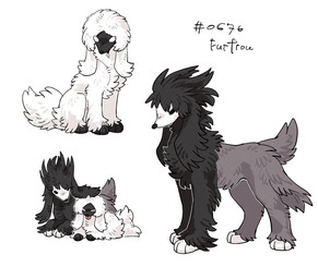 ambiguous_gender black_body black_eyes black_fur black_nose black_text duo empty_eyes eyes_closed feral fluffy fluffy_tail fur grey_body grey_fur hair looking_at_another lying on_front on_ground paws quadruped simple_background sitting standing tail text tongue tongue_out white_background white_body white_eyes white_fur aaasakawa hollow_knight:_silksong hollow_knight_(franchise) nintendo pokemon team_cherry lace_(hollow_knight:_silksong) phantom_(hollow_knight:_silksong) furfrou generation_6_pokemon pokemon_(species) 2026 crossover english_text hi_res female_(lore) sibling_(lore) sister_(lore) sisters_(lore)