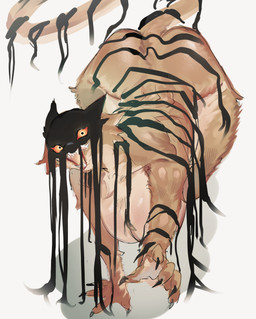 anthro as breasts female lips solo tail teeth yellow_eyes reallycute456 dream_tiger_(govy9807) felid mammal pantherine tiger absurd_res hi_res