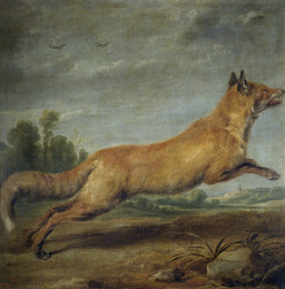 ambiguous_feral ambiguous_gender cloud detailed_background digitigrade fangs feral forest fur grass on_hind_legs open_mouth orange_body orange_fur outside plant quadruped rock running side_view sky solo tail teeth tree whiskers windmill paul_de_vos public_domain ambient_bird canid canine fox mammal 17th_century absurd_res ancient_art formal_art hi_res oil_painting_(artwork) painting_(artwork) signature traditional_media_(artwork) traditional_painting_(artwork)