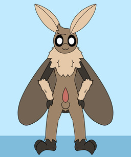 arthropod_abdomen balls chest_tuft erection fur fur_tuft genitals male penis simple_background solo tuft wings otterjunk ezra_(otterjunk) arthropod insect lepidopteran moth 2019 5:6 absurd_res hi_res