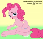2012 after_sex bodily_fluids butt cum damagics earth_pony equid equine female feral foxychris friendship_is_magic genital_fluids genitals hasbro hi_res horse looking_at_viewer mammal my_little_pony pinkie_pie_(mlp) pony pussy solo sweat tail vaginal