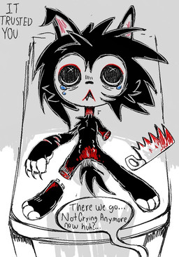 amputee anthro blood blood_on_face blood_on_fur blood_on_mouth bodily_fluids child_murder death disability dismemberment female fur gore loli missing_arm necrophilia saw solo tools young morgue2025