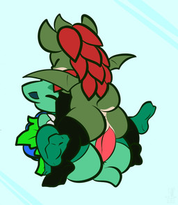 anal anal_penetration animal_genitalia anus butt clothing duo genital_slit genitals gloves handwear legwear male male/male penetration stockings thefablednekos nintendo pokemon sage_(sandnite) sandnite generation_1_pokemon hybrid ivysaur pokemon_(species) sandslash 2018 dated digital_media_(artwork) hi_res