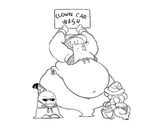 :3 :< belly belly_overhang big_belly big_butt bikini biped bow_bikini breasts bucket butt butt_cleavage car_wash cheek_spots clothed clothing container curly_hair female female_focus ghost_tail gloves group hair hair_over_eyes handwear hat headgear headwear holding_object holding_rag holding_sign huge_hips humor larger_female larger_humanoid legless lidded_eyes male medium_breasts natural_breasts navel obese obese_female obese_humanoid overweight overweight_female overweight_humanoid party_hat pattern_bikini pattern_clothing pattern_swimwear raised_arms side-tie_bikini sign simple_background size_difference skimpy smaller_female smaller_male smile split_form string_bikini striped_bikini striped_clothing striped_swimwear stripes swimwear text trio two-piece_swimsuit water weight_difference white_background wide_hips witch_hat dorkass mario_bros nintendo paper_mario doopliss marilyn_(mario) vivian_(mario) ghost humanoid shadow_creature shadow_siren spirit 2021 black_and_white digital_drawing_(artwork) digital_media_(artwork) english_text hi_res monochrome sketch_page sibling_(lore) sister_(lore) sisters_(lore)
