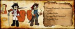 anthro brown_eyes clothed clothing coin cutlass fur gun male melee_weapon musket orange_body orange_fur pirate ranged_weapon solo sword text weapon snowyowlkonnen robert_l._stevenson eurasian_red_squirrel mammal rodent sciurid tree_squirrel english_text hi_res