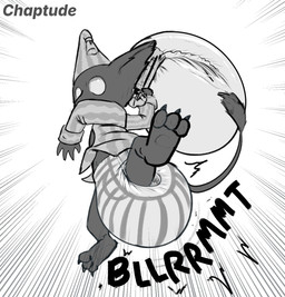 3_toes 4_fingers anthro barefoot beak big_ears biped black_beak black_body black_fur black_tail black_tail_tuft bodily_noises claws clothed clothed_anthro clothed_male clothing diaper excessive_feces feces feet fingers fur hat headgear headwear hindpaw holding_object holding_pillow low-angle_view male male_anthro motion_lines navel nightcap one_leg_up open_clothing open_topwear pajamas pattern_clothing pattern_hat pattern_headgear pattern_headwear pattern_topwear pawpads paws pillow pooping pull-ups_(diaper) radial_speed_lines raised_leg semi-anthro simple_background sleepwear soiled_diaper soiling soiling_diaper solo sound_effects speed_lines spread_legs spreading striped_clothing striped_hat striped_headgear striped_headwear striped_topwear stripes tail tail_tuft text three-quarter_view toe_claws toes topwear tuft unclean_diaper used_diaper using_diaper vowelless vowelless_sound_effect wearing_diaper young young_anthro young_male chaptude deadlock_(game) mythology valve rem_(deadlock) avian chimera dream_creature gryphon mythological_avian mythological_creature 2026 artist_name hi_res monochrome