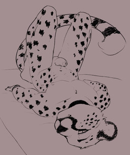 abs anthro arm_markings athletic athletic_anthro athletic_male balls bed bent_legs black_eyebrows bracelet brown_markings brown_spots choker collar dipstick_tail erection eyebrows facial_markings fangs foreskin fur fur_markings furniture genitals head_markings humanoid_genitalia humanoid_penis iris jewelry leg_markings light long_tail looking_at_viewer lying male male_anthro markings navel necklace nipples nude nude_anthro nude_male on_back on_bed penis pose solo spots spotted_body spotted_fur spotted_markings spotted_tail straight_arms tail tail_markings teeth three-quarter_view bedtime_buck raj_(bedtime_buck) cheetah felid feline mammal full-length_portrait hi_res lighting pinup portrait sketch