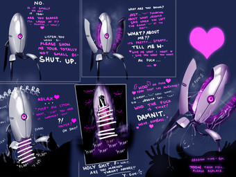 duo heart_symbol machine male not_furry teasing turret jaguarart portal_(series) valve valve_corporation robot sentry_turret_(portal) turret_(portal) absurd_res hi_res