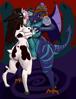 angry animal_genitalia anthro ball_fondling balls big_balls big_breasts big_penis bodily_fluids breasts brown_hair claws cum duo female fondling forced forced_licking fur genital_fluids genitals gynomorph hair hand_behind_head hand_holding horn hypnosis intersex intersex/female licking licking_cum markings mind_control nude oral penile penis penis_lick pink_hair purple_body purple_skin scut_tail sex short_tail simple_background smoke smoke_from_mouth spiked_tail spikes spikes_(anatomy) spots spotted_body spotted_fur standing tail thick_thighs tongue turquoise_body white_body white_fur wide_hips wings lanidesu mythology idara_(lanidesu) lani_(lanidesu) bovid dragon hybrid lagomorph mammal mythological_creature mythological_scalie scalie absurd_res colored hi_res shaded simple_shading