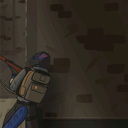 alley ambiguous_gender annoyed anthro armor backpack balaclava blue_body blue_scales body_armor can claws clothed clothing container detailed_background duo feral fingerless_gloves food gloves gun handgun handwear holding_gun holding_handgun holding_knife holding_melee_weapon holding_object holding_pistol holding_ranged_weapon holding_rifle holding_weapon holster knife leg_holster male markings mask melee_weapon notched_ear pistol purple_eyes purple_markings ranged_weapon rifle rolled_up_sleeves scales sharp_teeth solo_focus spikes spikes_(anatomy) spilled_food standing surprised teeth walking weapon hugaron project_silverfish amphibian frog inheritor lizard reptile scalie 1:1 2026 2d_animation animated better_version_at_source frame_by_frame