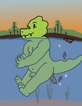 anthro bubble fart fart_bubbles farting_underwater feces floating genitals lake male male_pooping navel nude orange_sky penis plant pooping pooping_underwater rising sand scatplay sky smug smug_expression smug_face solo swimming tree water sharkyplumber butch_(sharkyplumber) alligator alligatorid crocodilian reptile scalie