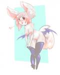 anthro breasts clothing female genitals latex legwear looking_at_viewer nipples pussy solo thigh_highs undressing wide_hips tweedabop hybrid lagomorph leporid mammal rabbit 4:5 absurd_res hi_res