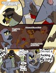 afrotropical_parrot avian bed bedroom bird clothing comic dialogue disney ducktales ducktales_(2017) duo english_text falcon falcon_graves falconid furniture genitals hi_res inside ladybugk male male/male mark_beaks parrot penis profanity romantic romantic_couple text true_parrot