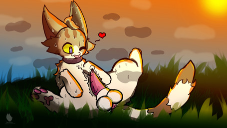 anus balls bodily_fluids feral genital_fluids genitals kazoomi male paws penile_spines penis precum presenting solo spread_legs spreading sweat tail throbbing throbbing_penis vein bernabus domestic_cat felid feline felis mammal 16:9 4k absurd_res hi_res widescreen
