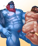 anal balls beard duo erection facial_hair genitals male male/male muscular nipples not_furry penis sex glensaru league_of_legends riot_games tencent graves_(lol) trundle human humanoid mammal troll_(mythology) 5:6 absurd_res hi_res