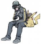 armor cigarette clothing german gesture hand_gesture hat headgear headwear helmet kevlar middle_finger deiar009 blue_byte_(game_developer) gsg9 nintendo pokemon rainbow_six rainbow_six:_siege tom_clancy's_(series) ubisoft bandit_(rainbow_six) detective_pikachu generation_1_pokemon human mammal pikachu pokemon_(species) hi_res