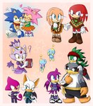 anthro beak blue_eyes boots clothing dress eyelashes female footwear gloves green_eyes hand_holding handwear male purple_eyes shoes tail white_clothing white_gloves white_handwear yellow_eyes young biko97 sega sonic_adventure sonic_riders sonic_the_hedgehog_(series) amy_rose blaze_the_cat espio_the_chameleon jet_the_hawk knuckles_the_echidna rouge_the_bat sonic_the_hedgehog storm_the_albatross tikal_the_echidna wave_the_swallow bat canid canine chao_(sonic) domestic_cat echidna eulipotyphlan felid feline felis fox hedgehog mammal monotreme 2019 hi_res