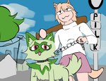 ambiguous_gender duo feral savo grand_theft_auto grand_theft_auto_v nintendo pilk pokemon rockstar_games tsukihime type-moon neco-arc generation_9_pokemon humanoid pokemon_(species) sprigatito hi_res