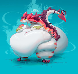 3_toes 4_fingers accessory anthro barefoot belly belly_folds belly_overhang big_belly big_breasts big_tail bikini black_clothing black_crown black_headwear black_ring blue_background breasts cheek_gills clothed clothing countershade_arms countershade_neck countershade_torso countershading cracked_ground crown crown_on_tail digit_ring dipstick_tail external_gills feet female female_anthro finger_ring fingers furgonomics gills gold_bikini hair hand_on_own_breast headgear headwear huge_belly huge_breasts huge_tail huge_thighs hyper hyper_belly imperial_unit jewelry leg_markings markings morbidly_obese morbidly_obese_anthro morbidly_obese_female obese obese_anthro obese_female overweight overweight_anthro overweight_female princess purple_hair red_gills red_markings red_stripes red_toes ring royalty simple_background skimpy snout solo spade_tail stated_weight stripes swimwear tail tail_accessory tail_jewelry tail_markings tail_ring tapering_tail thick_tail thick_thighs toe_ring toeless_(marking) toes two-piece_swimsuit white_body white_countershading white_tail wide_hipped_anthro wide_hipped_female wide_hips wide_stance yellow_sclera miluinaoxie mythology amphibian aquatic aquatic_dragon axolotl dragon mole_salamander mythological_creature mythological_scalie salamander scalie 2023 colored digital_media_(artwork) digital_painting_(artwork) hi_res painting_(artwork) shaded