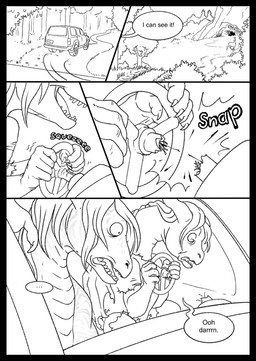 bottomwear car claws clothing dialogue duo ellipsis female feral finger_claws grass growth hair horn long_hair long_neck mid_transformation plant scales sharp_teeth shirt snout speech_bubble steering_wheel teeth text topwear torn_bottomwear torn_clothing torn_shirt torn_topwear transformation tree vehicle wing_claws wing_growth wings rivalmit european_mythology mythology dragon mythological_creature mythological_scalie scalie western_dragon comic english_text hi_res line_art