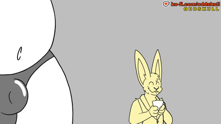 anthro belly biped bulge clothing detailed_bulge duo genital_outline larger_male male male/male male_anthro musclegut muscular open_mouth overweight overweight_male sheath_outline simple_background size_difference smaller_male smile swallowing tail thong tongue underwear vore oddskull mythology dragon lagomorph leporid mammal mythological_creature mythological_scalie rabbit scalie 16:9 2d_animation animated black_and_white digital_media_(artwork) frame_by_frame monochrome no_sound short_playtime video widescreen