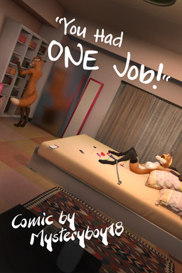 anthro arms_tied bdsm bed bedroom bound dildo duo female furniture male male/female nude sex_toy text vibrator mysteryboy18 maxnoward_(modeler) ruaidri_(modeler) canid canine fox mammal 2:3 3d_(artwork) absurd_res comic cover cover_art cover_page digital_media_(artwork) english_text hi_res