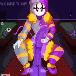 anthro balls big_butt butt foreskin genitals hyper hyper_genitalia male nude penis rope saggy_balls solo text dettyfenik imp 1:1 absurd_res hi_res