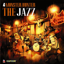 alto_saxophone ambiguous_gender anthro bass_drum bottomwear bowed_string_instrument brown_body brown_fur chair clothing cymbals double_bass drum drum_set eyes_closed floor fur furniture grand_piano group hat headgear headwear hi-hat holding_saxophone inside keyboard_instrument lamp male musical_instrument pants percussion_instrument piano playing_music playing_saxophone saxophone shirt snare_drum standing string_instrument tail text tom_drum topwear whiskers wind_instrument wood wood_floor woodwind_instrument ryuta_fuse capcom monster_hunter felid felyne human lynian mammal palico album_cover cover digital_media_(artwork) english_text official_art