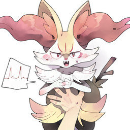 3_fingers 5_fingers ambiguous/ambiguous ambiguous_anthro ambiguous_gender ambiguous_human anthro anthro_focus biped black_body black_fur blush blush_lines bodily_fluids cardiogram disembodied_hand duo fangs fingernails fingers front_view fur hand_on_belly inner_ear_fluff larger_human looking_at_viewer multicolored_body multicolored_fur nails open_mouth pink_nose pink_tongue pupils red_body red_eyes red_fur red_inner_ear_fluff simple_background size_difference smaller_anthro solo_focus standing stick stick_in_tail sweat sweaty_face tail teeth tongue tuft white_background white_pupils yellow_body yellow_ears yellow_fur yellow_tail youjomodoki nintendo pokemon braixen canid canine generation_6_pokemon human mammal pokemon_(species) 1:1 2025 absurd_res hi_res