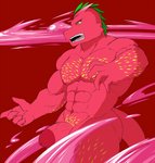 abs anthro biceps big_muscles big_pecs big_penis body_hair cheek_spikes claws facial_spikes fangs food fruit genitals half-erect humanoid_genitalia humanoid_penis juice_(beverage) leaf leaf_hair magic_user male muscular muscular_anthro muscular_arms muscular_male nude open_mouth pecs penis plant plant_hair pseudo_hair pubes red_body red_skin simple_background solo spikes spikes_(anatomy) tail teeth thick_thighs tongue geng mythology benton_(geng) dragon elemental_creature flora_fauna food_creature fruit_dragon living_fruit mythological_creature mythological_scalie scalie 2017 colored shaded