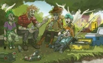 alternate_species apple fishing food fruit grass group humanized male not_furry outside plant theartrix friendship_is_magic hasbro my_little_pony big_macintosh_(mlp) braeburn_(mlp) snails_(mlp) snips_(mlp) spike_(mlp) human mammal 16:10 2011 wallpaper widescreen