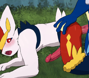 abdominal_bulge all_fours anal anal_penetration anthro anthro_on_anthro anthro_penetrated anthro_penetrating anthro_penetrating_anthro ass_up bouncing_butt bouncing_penis butt doggystyle duo erection from_behind_position genitals grass humanoid_genitalia humanoid_penis interspecies male male/male male_penetrated male_penetrating male_penetrating_male on_grass on_ground penetration penile penile_penetration penis penis_in_ass plant sex side_view horumu sound_warning nintendo pokemon cinderace generation_6_pokemon generation_8_pokemon greninja humanoid lagomorph mammal pokemon_(species) 2023 2d_animation animated censored frame_by_frame hi_res mosaic_censorship promotional_material short_playtime sound video