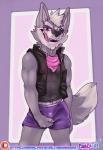 anthro bulge clothing looking_at_viewer male solo underwear bashbl-ux nintendo star_fox wolf_o'donnell canid canine canis mammal wolf hi_res