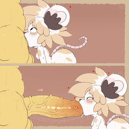 age_difference anthro anthro_on_anthro anthro_penetrated anthro_penetrating anthro_penetrating_anthro balls big_balls big_butt big_penis blush bodily_fluids brown_body brown_fur butt deep_throat duo faceless_anthro faceless_character faceless_male fellatio freckled_face freckles fur genitals glistening glistening_butt glistening_genitalia glistening_penis hair heart_symbol huge_butt huge_penis larger_male looking_offscreen looking_pleasured looking_up looking_up_at_another looking_up_at_partner male male/male male_penetrated male_penetrating male_penetrating_male multicolored_body multicolored_hair older_male oral oral_penetration orange_body orange_fur orange_hair penetration penile penile_penetration penis penis_in_mouth saliva saliva_string sex shota side_view size_difference smaller_male solo_focus sweat tail tail_motion tailwag tears thick_thighs tongue tongue_out tongue_out_fellatio toony tuft vein veiny_penis white_body white_fur white_hair yellow_body yellow_fur young young_anthro young_male younger_male younger_penetrated madnessdog700 merry_noel canid canine mammal mouse murid murine rodent 1:1 2026 digital_drawing_(artwork) digital_media_(artwork) hi_res