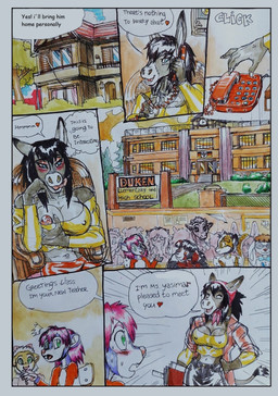 5_fingers anthro blush breasts clothed clothing dialogue duo electronics female fingers group hair landline_phone male nipple_outline open_mouth open_smile phone school smile speech_bubble tail tail_tuft text thought_bubble tuft young young_anthro young_male mariano chuck_(netreek) yasima asinus canid canine canis domestic_dog donkey equid equine felid feline giraffe giraffid lagomorph leopardus leporid mammal mouse murid murine ocelot rabbit rodent comic english_text hi_res multiple_scenes