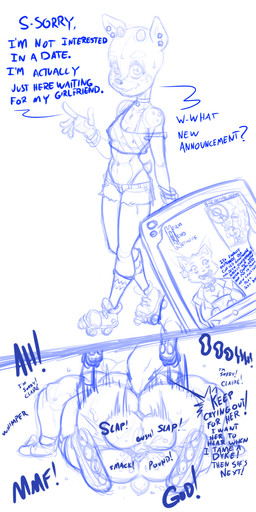 age_difference anthro balls beach_clothes big_balls bodily_fluids bottomwear bracelet cellphone choker clothed clothing corrective_rape crop_top cum cum_in_vagina cum_inside dialogue dominant dominant_gynomorph dominant_intersex duo ear_piercing electronics female female_penetrated fingerless_gloves footwear forced from_front_position genital_fluids genitals gloves gynomorph gynomorph/female gynomorph_penetrating gynomorph_penetrating_female gynomorph_rape gynomorph_raping_female handwear homophobia infidelity intersex intersex/female intersex_penetrating intersex_penetrating_female jewelry mating_press misogyny necklace news news_report news_reporter onomatopoeia orientation_play penetration phone piercing quad_skates rape reporter roller_skates sex sexism shirt skimpy socks sound_effects text topwear vaginal vaginal_penetration young younger_female slashysmiley instant_loss_2koma whitekitten canid canine canis deer mammal wolf 1:2 2024 absurd_res blue_and_white english_text handwritten_text hi_res monochrome sketch