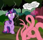 body_swap creepy detailed_background female feral forest imminent_rape imminent_tentacle_rape plant role_reversal scared solo tentacles tree badumsquish friendship_is_magic hasbro my_little_pony twilight_sparkle_(mlp) equid equine horse mammal pony 2015 absurd_res digital_media_(artwork) hi_res