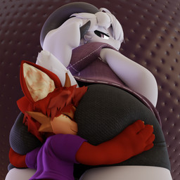 anthro big_butt body_worship bottomwear butt butt_worship clothing duo eyes_closed face_in_ass fur hand_on_butt horn hug hugging_another hugging_butt jacket looking_at_another looking_down looking_down_at_partner narrowed_eyes raised_tail shorts standing tail thick_thighs topwear white_body white_fur wide_hips tooeks key_(keyaotic) kiry_(dvorakir) bovid caprine goat mammal 1:1 2022 3d_(artwork) digital_media_(artwork) hi_res