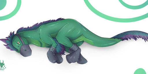 animal_genitalia bdsm bondage bondage_gear bondage_gloves bound cloaca clothing female feral genitals green_body handwear lying muzzle_(object) muzzled on_side presenting presenting_cloaca solo n1k0 dinosaur dromaeosaurid prehistoric_species reptile scalie theropod velociraptor absurd_res digital_media_(artwork) full-length_portrait green_theme hi_res portrait
