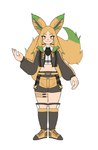 anthro belly blush clothing female footwear front_view shoes smile solo star_pupils komenuka_inaho komenuka_inaho_(komenuka_inaho) canid canine fox mammal hi_res