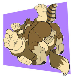 4_toes anal anal_penetration anthro anthro_on_anthro anthro_penetrated anthro_penetrating anthro_penetrating_anthro anus backsack ball_tuft balls big_butt big_penis black_body black_fur black_pawpads black_sclera black_stripes border brown_body brown_fur butt digitigrade duo erection feet fur genitals legs_up male male/male male_penetrated male_penetrating male_penetrating_male musclegut muscular muscular_anthro muscular_male pawpads penetration penis perineum purple_background red_anus sex simple_background striped_body striped_fur stripes tan_balls tan_body tan_fur tan_penis tan_perineum thick_thighs toes tuft vein veiny_penis white_border yellow_eyes lalo_manias unknown_species 2025 character_request hi_res