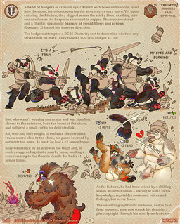 5_fingers abs anthro armor arrow_(weapon) attack balls bat_ears bat_wings biceps big_balls big_penis black_balls black_body black_fur black_genitals black_penis blue_eyes bodily_fluids bottomless bottomless_anthro bottomless_male clothed clothing constricted_pupils crotch_attack d20 dice dice_roll door dripping duo erection eye_patch eyewear feet fingers flaccid fluids_drip flying food foreskin fruit fur genital_fluids genital_torture genitals glowing glowing_eyes group handjob headgear helmet huge_balls huge_penis humanoid_genitalia humanoid_penis illustrated_story improvised_clothing improvised_weapon key kitchen long_penis male male/male melee_weapon membrane_(anatomy) membranous_wings mostly_offscreen_anthro mostly_offscreen_character mostly_offscreen_male mostly_onscreen muscular muscular_anthro muscular_male nipples nude nude_anthro nude_male onion open_door pecs penile penis penis_grab pepper_(fruit) pepper_shaker plant precum precum_drip profanity pupils ranged_weapon rogue sex shocked simple_background slashing slippery slipping small_balls small_pupils smaller_balls_bigger_penis smile snout solo story_in_picture sword tail tears teeth text tight_balls tusks vegetable weapon wings hotsatyr dungeons_and_dragons hasbro mythology the_dungeon_(hotsatyr) wizards_of_the_coast ali-al'gatur baboon-appetit bat-terluck billy-gowhat unnamed_character albino_alligator baboon badger bat bovid caprine goat haplorhine mammal monkey mustelid musteline old_world_monkey primate 2026 censored digital_media_(artwork) english_text mosaic_censorship multiple_images story uncensored_version_at_paywall